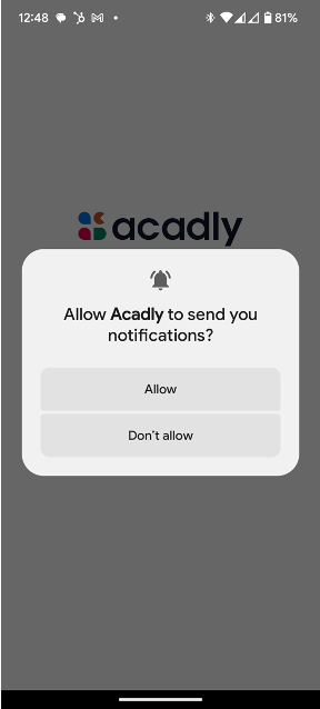 Notifications permission