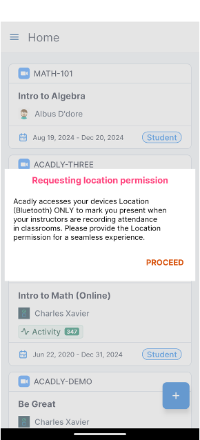 Pre-permission dialog