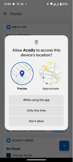 Location permission